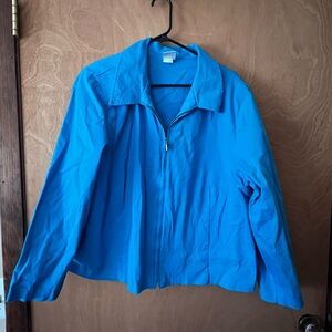 Vibrant Blue Zip-Up Jacket